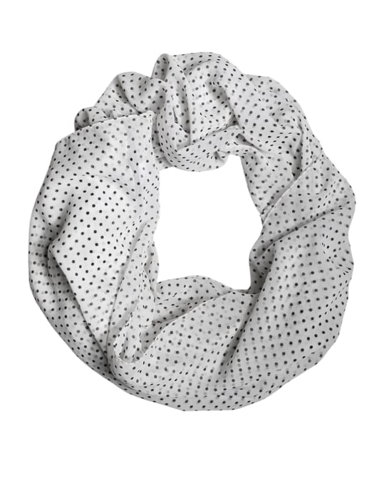 Bufanda de seda con estampado de lunares - Image 2