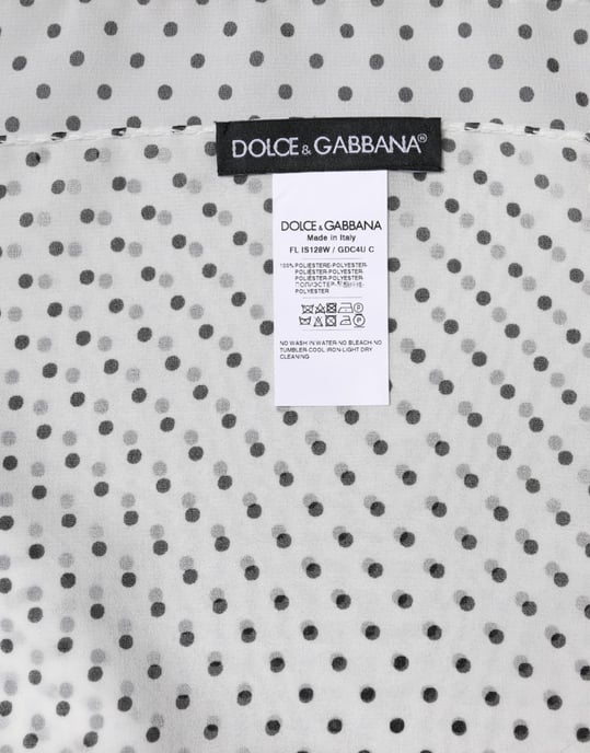 Bufanda de seda con estampado de lunares - Image 6