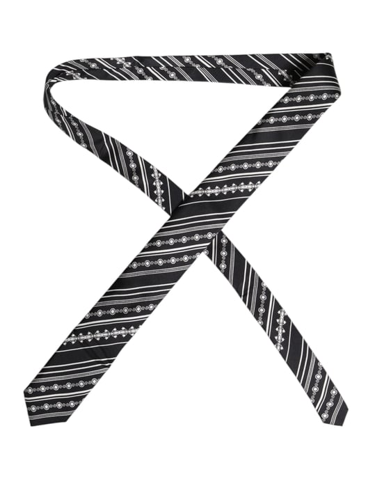 Corbata de seda con patrón geométrico - Image 3