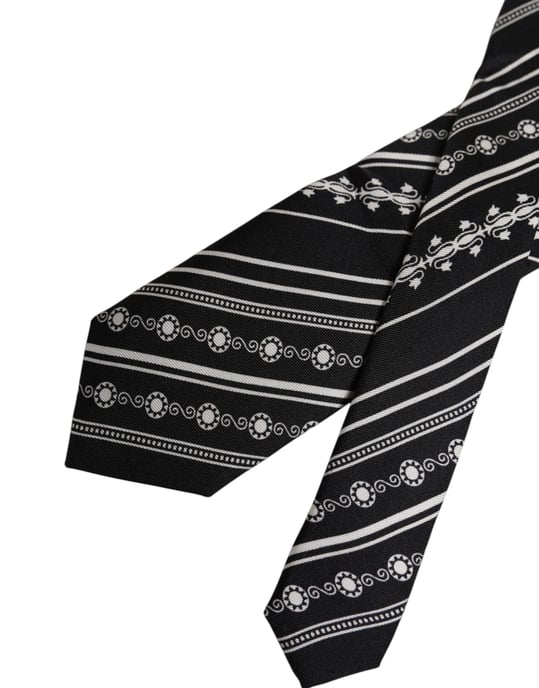 Corbata de seda con patrón geométrico - Image 4