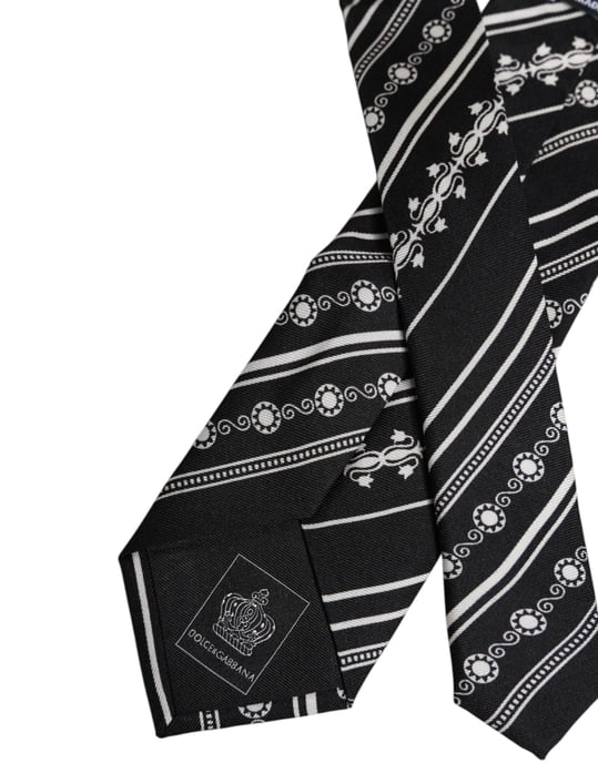 Corbata de seda con patrón geométrico - Image 5