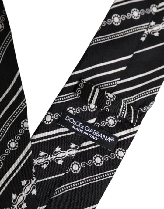 Corbata de seda con patrón geométrico - Image 6