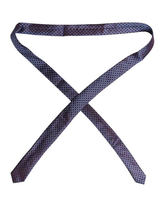 Corbata de seda con patrón geométrico - Image 3