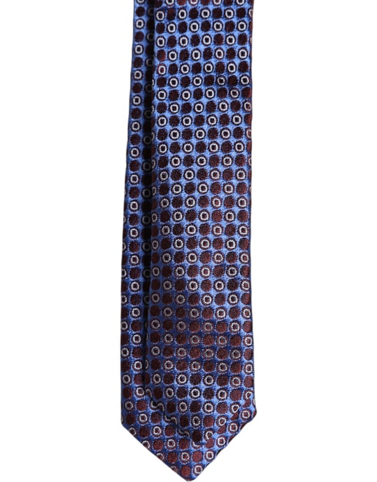 Corbata de seda con patrón geométrico - Image 4