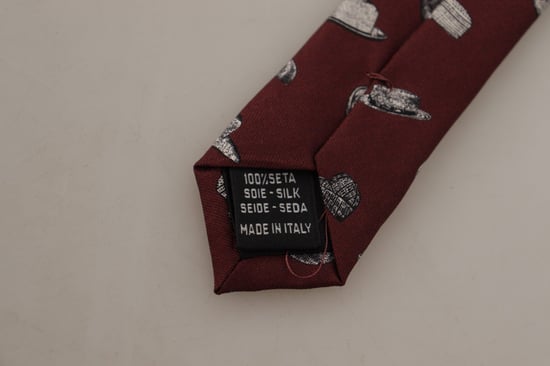 Corbata con estampado de sombreros Kra3191 - Image 4