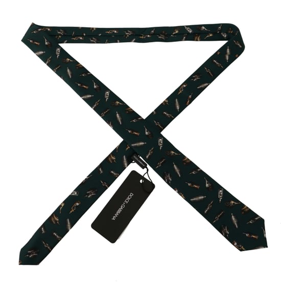 Corbata de seda con estampado de botellas - Image 2