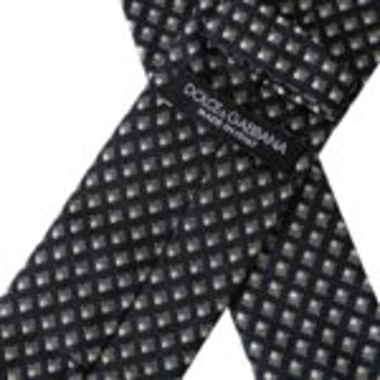 Corbata de seda con patrón geométrico - Image 4