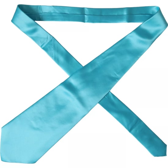 Corbata de seda turquesa lisa - Image 2
