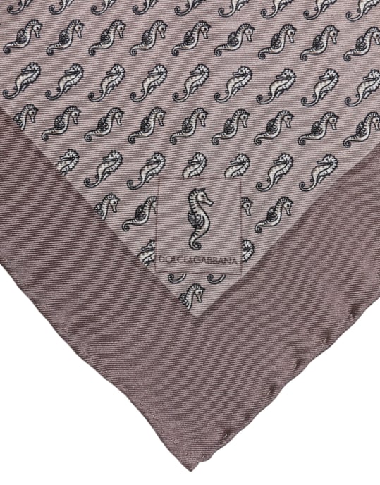 Pañuelo de bolsillo con estampado de caballito de mar - Image 4