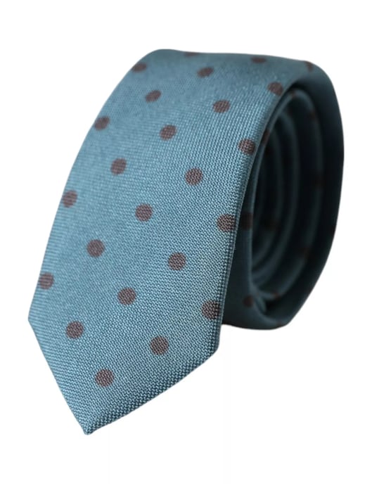 Corbata de seda con lunares estilo clásico - Image 1