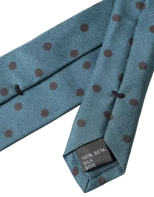 Corbata de seda con lunares estilo clásico - Image 2