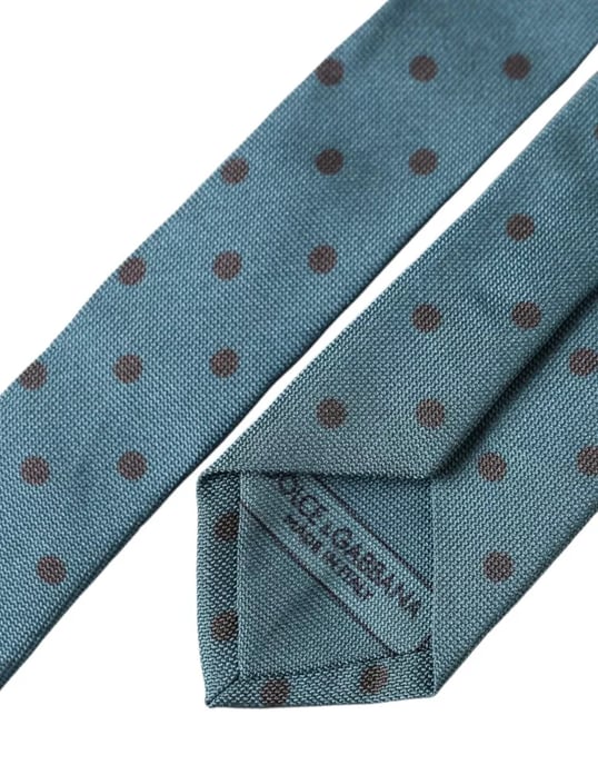 Corbata de seda con lunares estilo clásico - Image 3