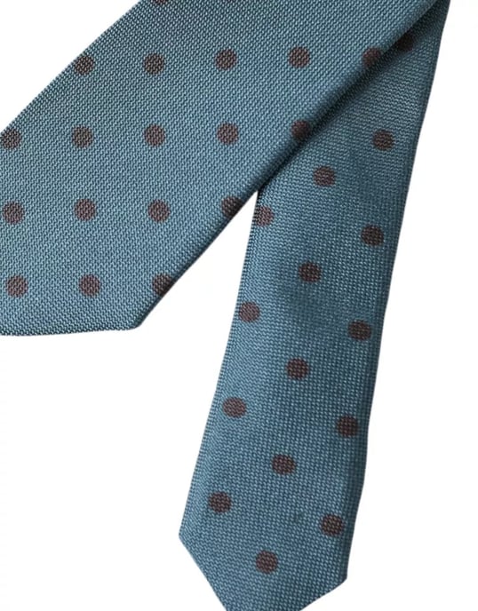 Corbata de seda con lunares estilo clásico - Image 4