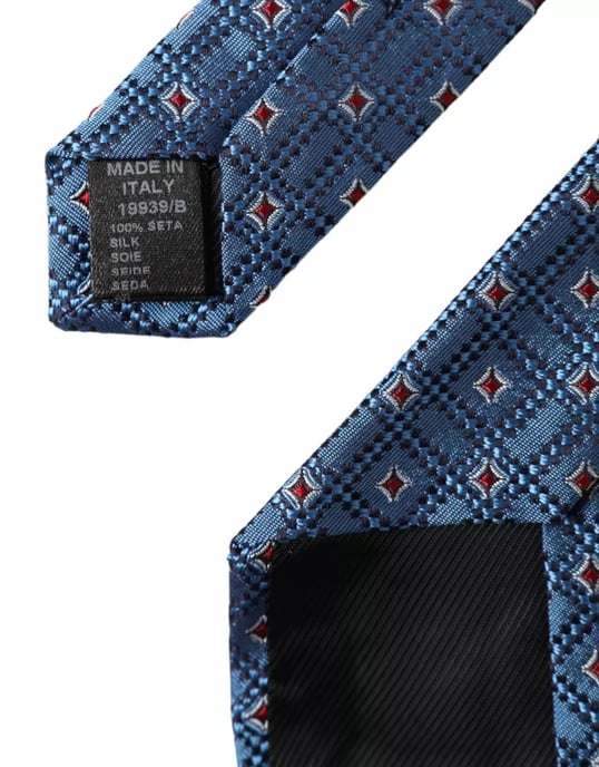 Corbata de seda con patrón geométrico - Image 2