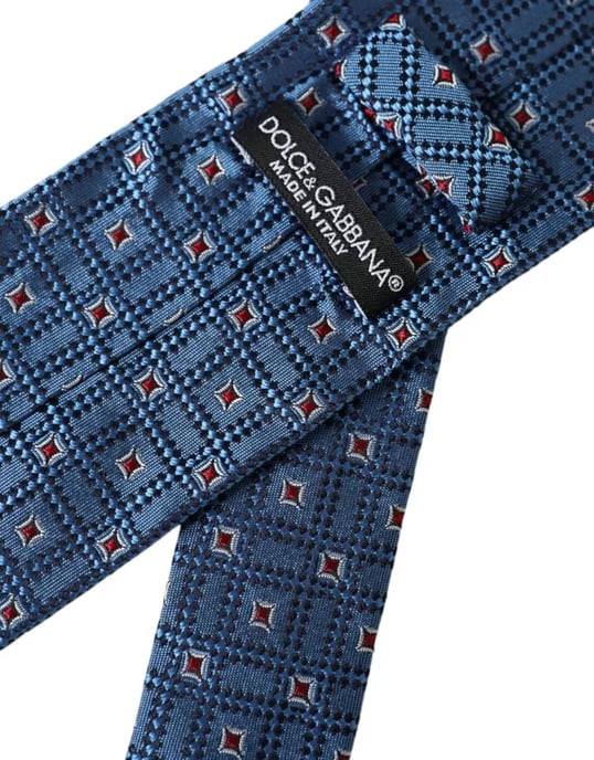 Corbata de seda con patrón geométrico - Image 3