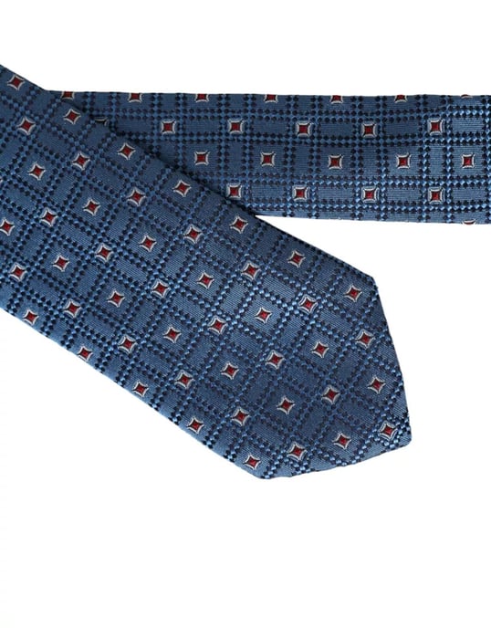 Corbata de seda con patrón geométrico - Image 4