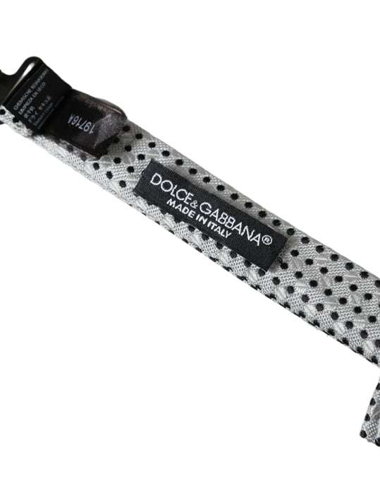 Corbata de lazo gris con lunares - Image 5