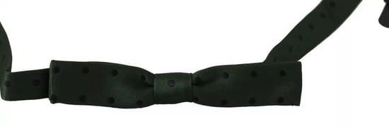Corbata de moño verde con lunares - Image 4