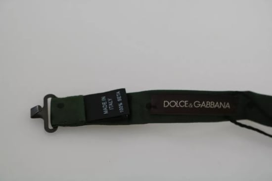Corbata de moño verde con lunares - Image 5