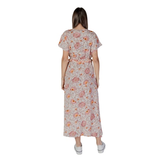 Vestido Maxi Floral con Escote en V y Mangas Cortas - Image 2
