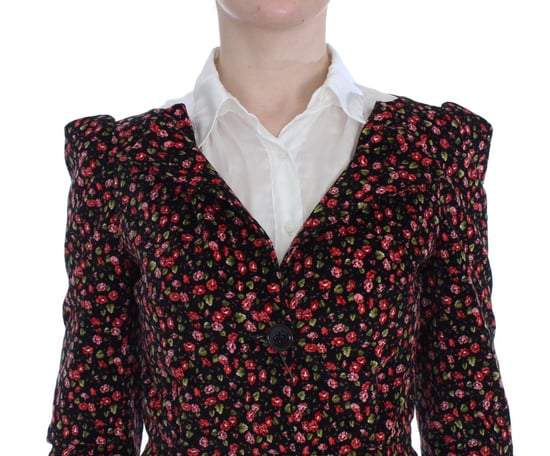 Vestido Mini de Manga Larga con Cuello y Estampado Floral - Image 4