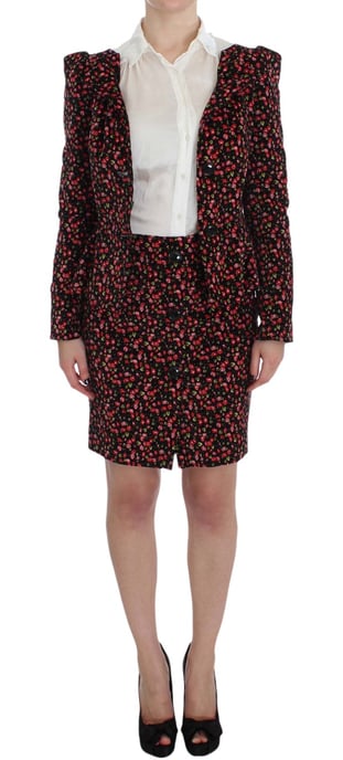Vestido Mini de Manga Larga con Cuello y Estampado Floral - Image 5