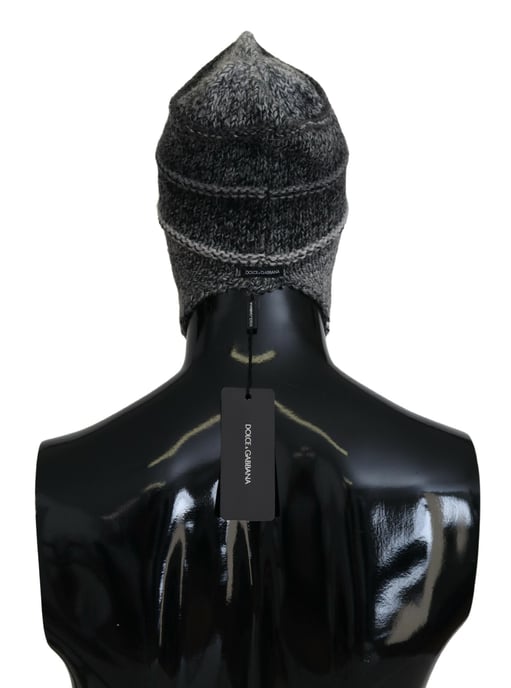Gorro Balaclava de Lana con Pompon Gris - Image 3