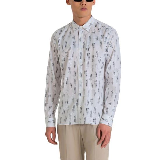 Camisa de vestir de manga larga estampada - Image 1