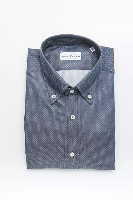 Camisa de vestir de mini puntos de manga larga - Image 1