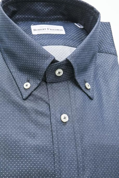 Camisa de vestir de mini puntos de manga larga - Image 2