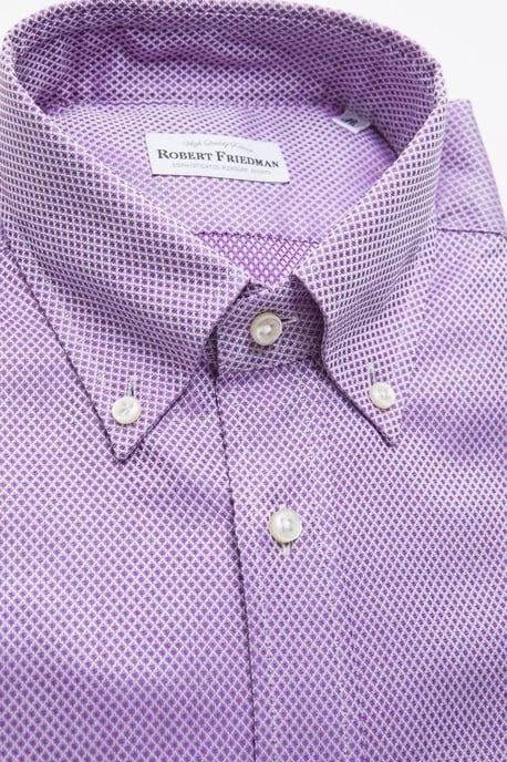 Camisa de algodón con puntos morados - Image 2