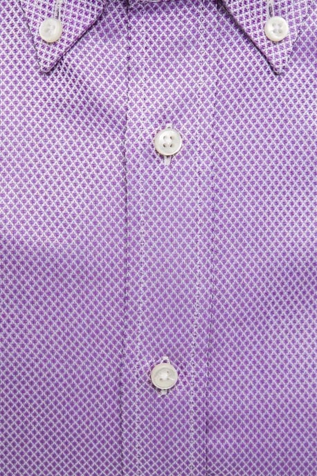 Camisa de algodón con puntos morados - Image 3