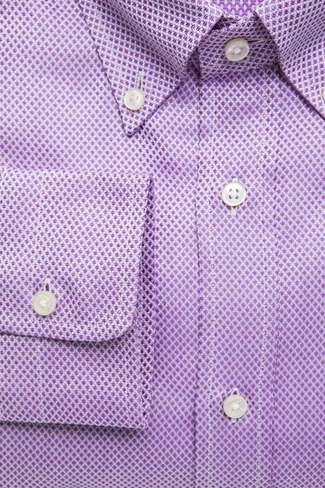 Camisa de algodón con puntos morados - Image 4