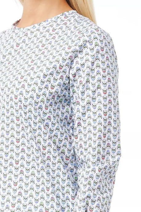 Blusa de Manga Larga de Algodón Impreso - Image 2
