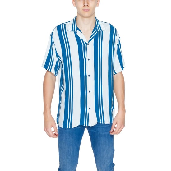 Camisa de manga corta de viscosa a rayas - Image 1