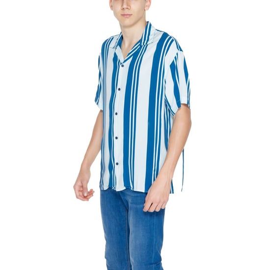Camisa de manga corta de viscosa a rayas - Image 3