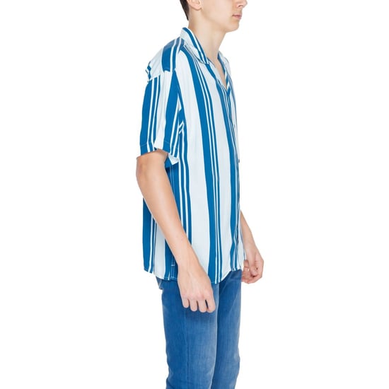 Camisa de manga corta de viscosa a rayas - Image 4