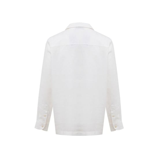 Camisa de Lino de Manga Larga con Botones - Image 2