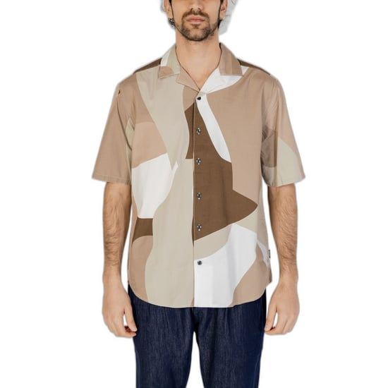 Camisa de Manga Corta con Estampado Abstracto - Image 1