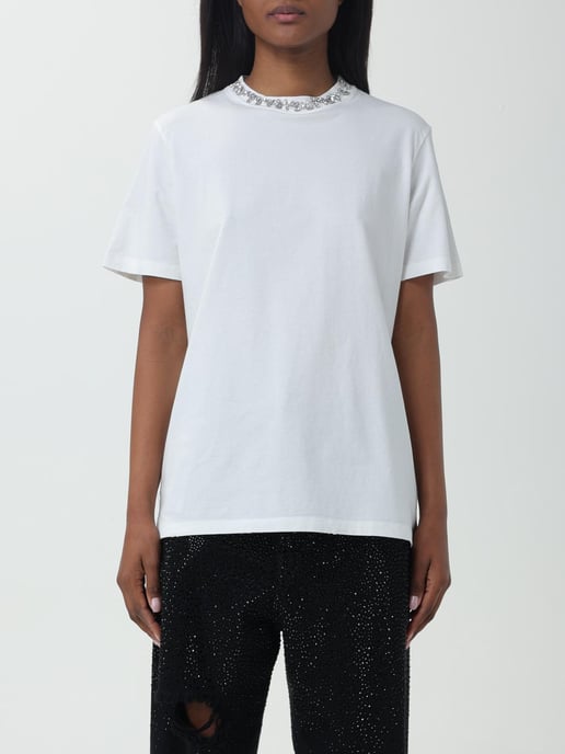 Camiseta de cuello con adornos de cristal - Image 1
