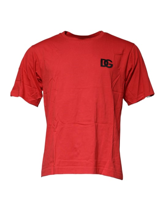 Camiseta de algodón roja con logo de Dg - Image 2