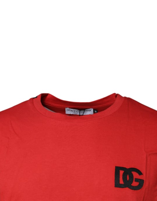 Camiseta de algodón roja con logo de Dg - Image 3