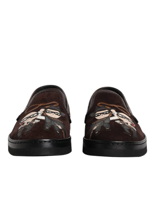 Zapatillas Slipon Portofino de ante marrón - Image 2