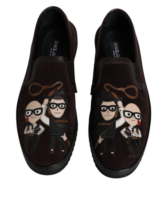 Zapatillas Slipon Portofino de ante marrón - Image 3
