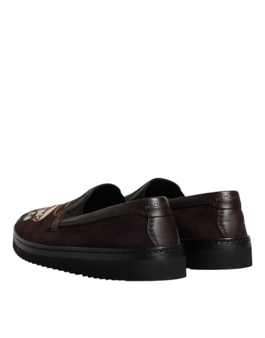 Zapatillas Slipon Portofino de ante marrón - Image 5