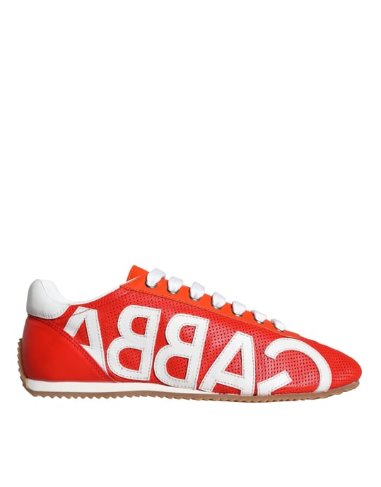 Zapatillas Dg de Cuero Rojo Estilo Casual - Image 1