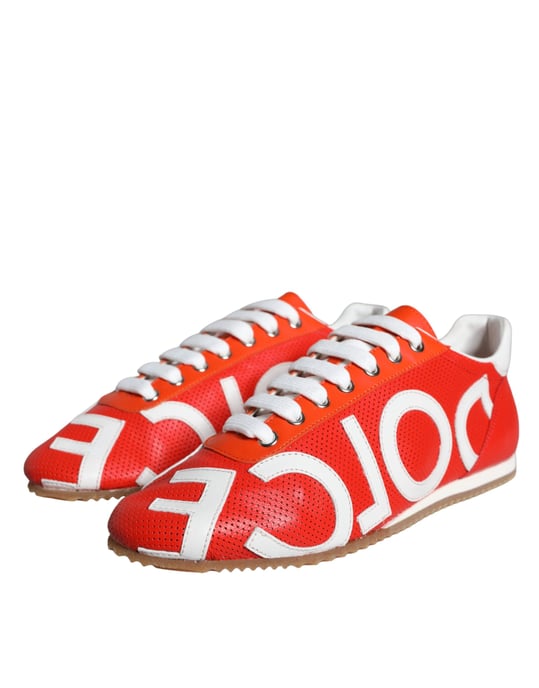 Zapatillas Dg de Cuero Rojo Estilo Casual - Image 3