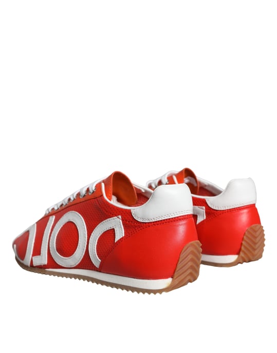 Zapatillas Dg de Cuero Rojo Estilo Casual - Image 4