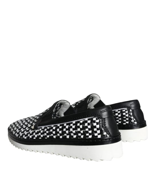 Mocasines de Cuero Trenzado Estilo Damero - Image 4