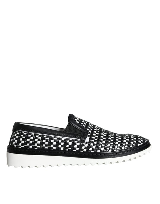 Mocasines de Cuero Trenzado Estilo Damero - Image 5